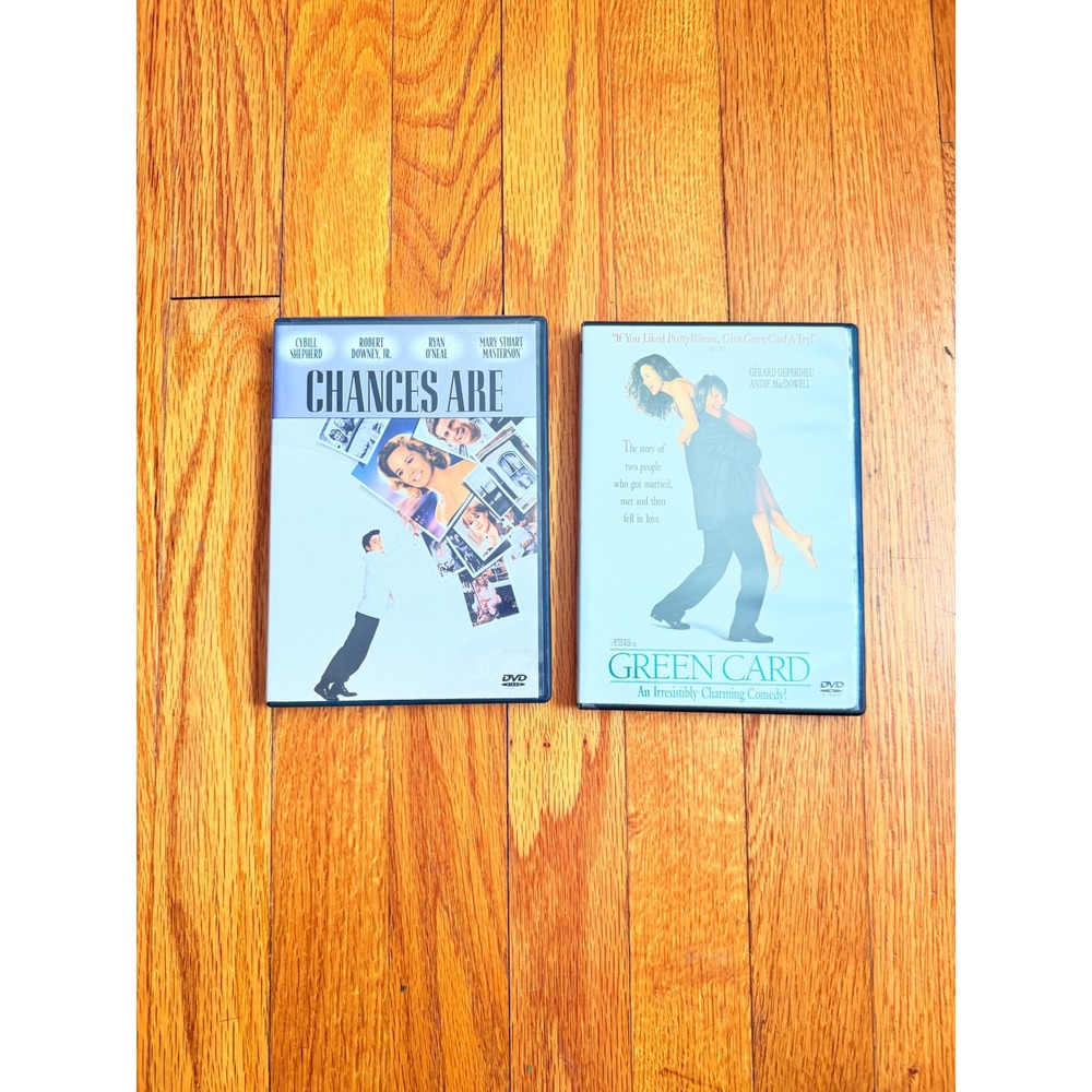 Chances Are Robert Downey Jr & Green Card Andie MacDowell DVD Lot Rom Com Movie